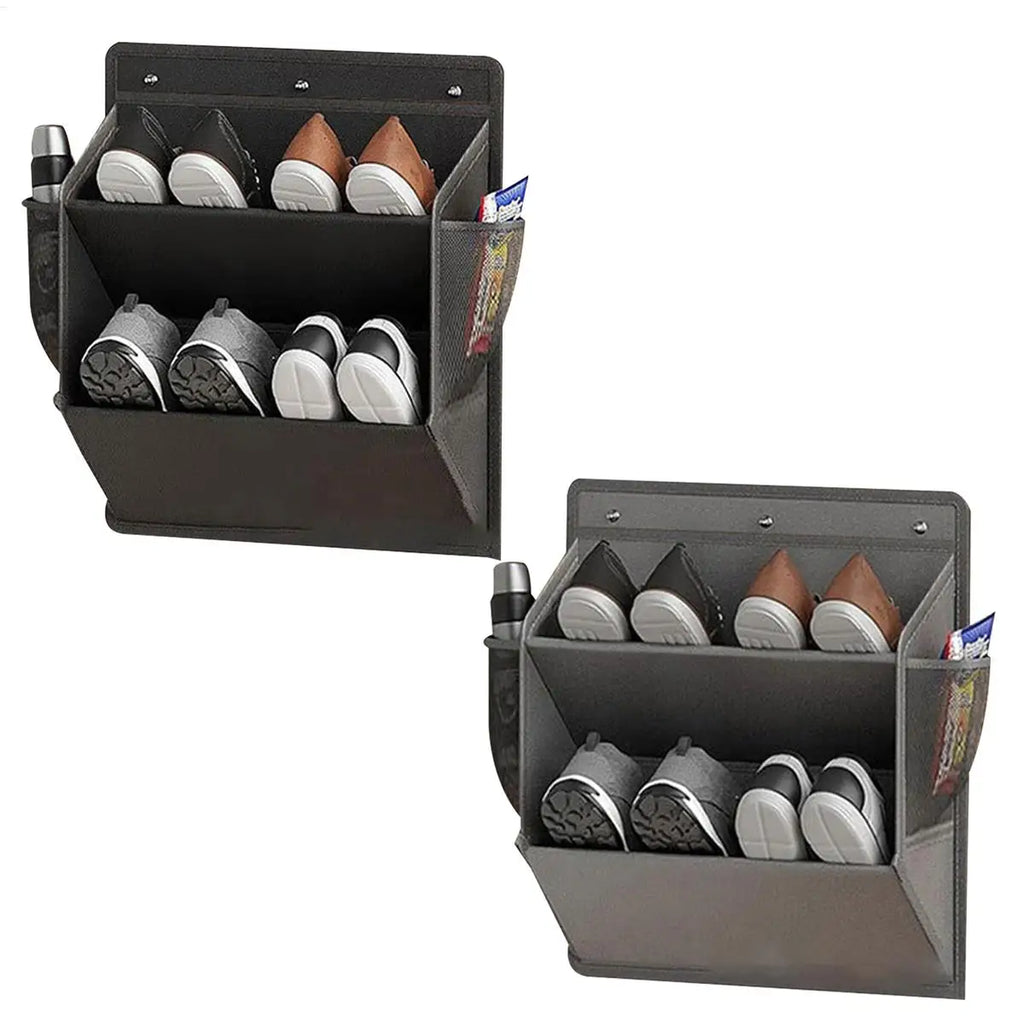 Wall-mounted Shoe Storage Bag RV Shoes Organizer Adhesive Backed Door Rack with Deep Pockets Narrow Space Sundries Hanging Bags