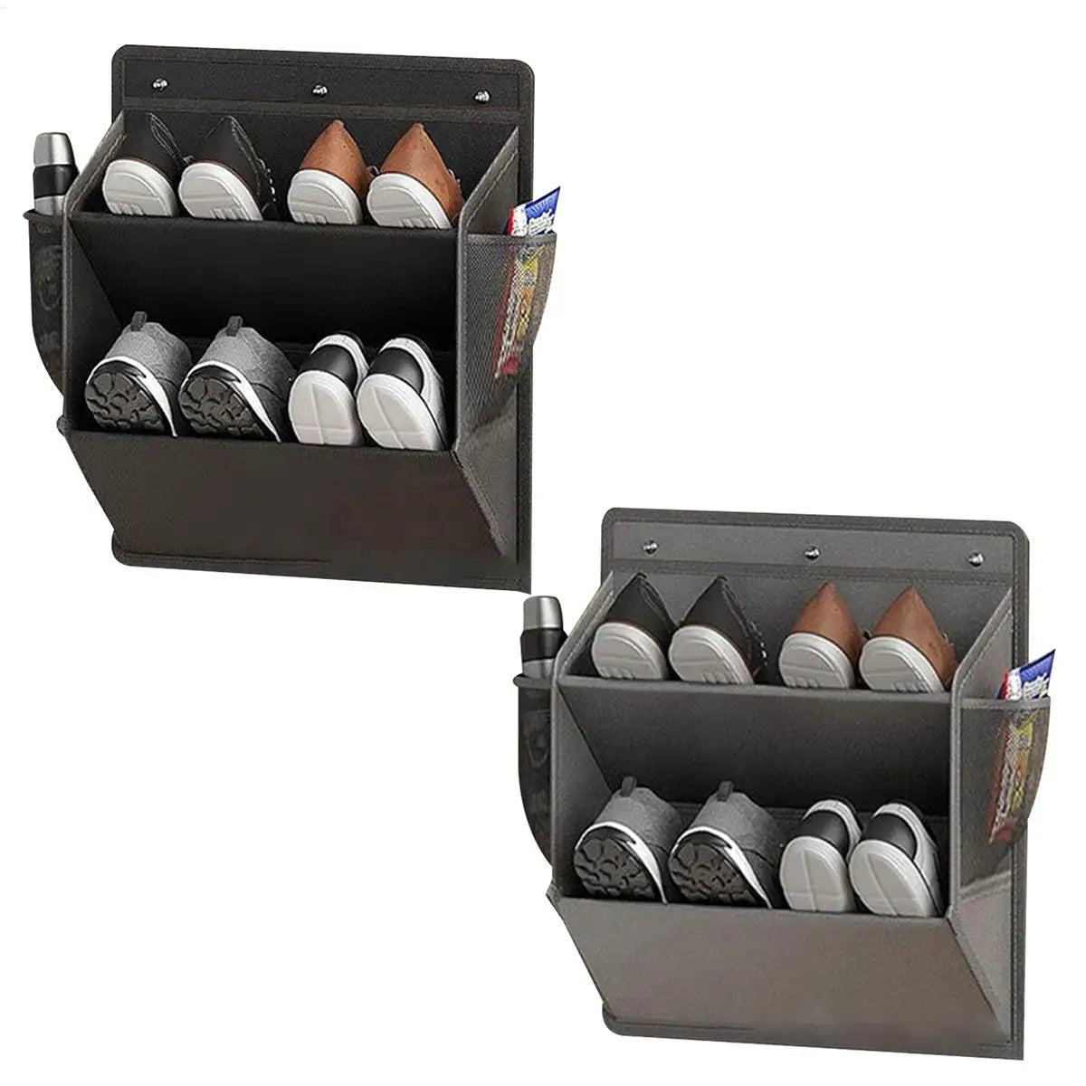 Wall-mounted Shoe Storage Bag RV Shoes Organizer Adhesive Backed Door Rack with Deep Pockets Narrow Space Sundries Hanging Bags