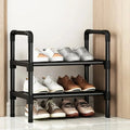 Black Elevated Shoe Rack Small Simple Multi-layer Shoe Cabinet Home Entrance Rental Housing Dormitory Storage Rack