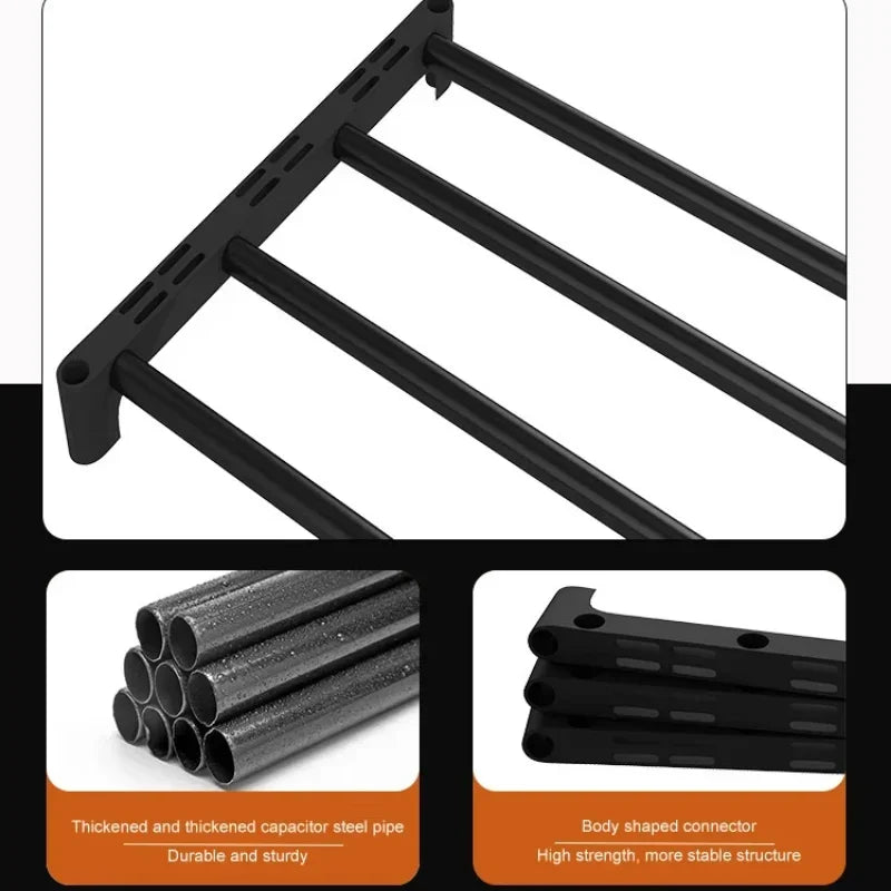 Black Elevated Shoe Rack Small Simple Multi-layer Shoe Cabinet Home Entrance Rental Housing Dormitory Storage Rack