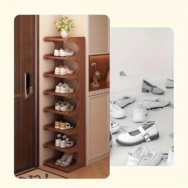 Shoe Rack, Shoe Organizer, Multifunctional Storage Design, Sturdy and Durable, Suitable for Bedroom, Dormitory, Home