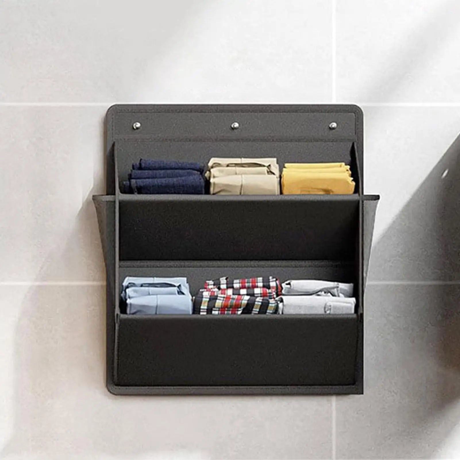 Wall-mounted Shoe Storage Bag RV Shoes Organizer Adhesive Backed Door Rack with Deep Pockets Narrow Space Sundries Hanging Bags